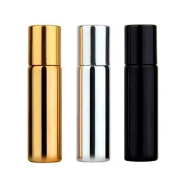 Packing Bottles Wholesale 10Ml Electroplated Glass Roller Bottles Per Bottle Press-Packed Travel Portable Shading Small Sample Office Dhqbd