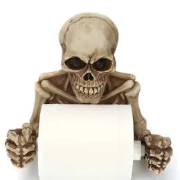 Toilet Paper Holders Creative Skull Toilet Paper Holder Wall Mounted Toilet Paper Storage Box Bathroom Storage Box 231025