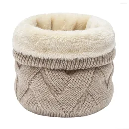 Lenços Inverno Malha Pescoço Aquecedor Dupla Camada Esqui Crochet Loop Cachecol Fleece Forrado À Prova de Vento Grosso Gaiter Ao Ar Livre Para Mulheres Mens