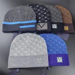 Crânio boné xadrez designer beanie luxo bonnets clássico outono inverno chapéus homens e mulheres designer de moda de malha chapéus de lã designers mulheres macio mz012