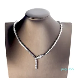 Diamantes prata ouro gargantilha pingentes longos colares para mulheres na moda cobra designer jóias festa mãe natal presentes de casamento