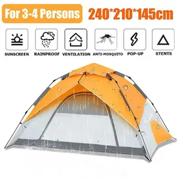 Tendas e abrigos Tendas de acampamento automáticas para 4 pessoas Família Outdoor Instant Setup Tent 4 Season Windproof Waterproof Ultralight Portable Pop up Tent 231024