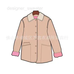 Women's Jackets Designer Autumn and Winter Corduroy Collar Flip Collar Diamond Quilted Pink Gucang Jacket Women's Slim Fit Cotton Coat Cotton Coat FPEJ