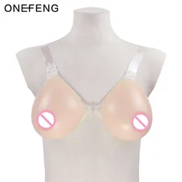 Catsuit Costumes ONEFENG 500-1600g/pair STD New Style Soft Silicone Fake Breast Forms Comfortable False Boobs Chest Enhancement Wholesale Retail