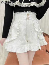 Frauen Shorts 2023 Herbst Japanischen Einzigen Rojita Süße Mädchen Lolita Spitze Spitze-up Hohe Taille Anzug Femme Rock