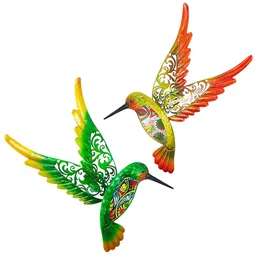 Garden Decorations Bird Hummingbird Metal Wall Decor Statues Sculptures Home Garden Outdoor Ornaments Bedroom Living Room Office Yard Decoration 231025