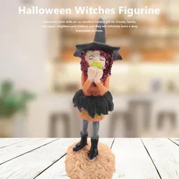Estatuetas decorativas de bruxas de halloween, estatueta encantadora de decoração de bruxa, mini decorações mágicas, decoração de casa de mesa-d