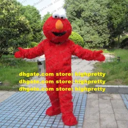 فرو طويل Elmo Monster Cookie Mascot Costume Adult Cartoon Forme Sup