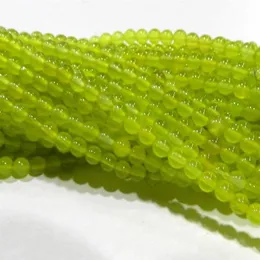 Круглые свободные бусины из зеленого перидота диаметром 4 мм 15 270i