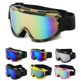 Óculos de esqui inverno anti nevoeiro snowboard óculos esporte ao ar livre neve óculos motocicleta à prova vento camuflagem l231023