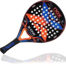 Tenis Raketleri X-One Tenis Padel Raket 3K Karbon Fiber Kaba Yüzey Yuvarlak Yuvarlak Şekli EVA Yumuşak Bellek Padel Kürek 231025