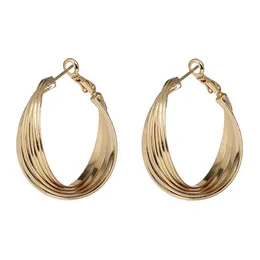Hoop huggie dourado grandes brincos redondos para mulheres clássico anéis de orelha padrão concha aros presente das mulheres jóias finas inteiras 2021266w