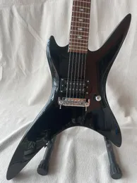 I lager BC Stealth Legacy Chuck Schuldiner Gloss Black Electric Guitar Rosewood Fingerboard Diamond Inlay Wrap Arround Tailpiece Hardtail Bridge