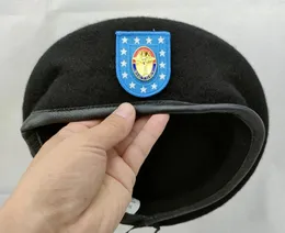 Berretti REGGIMENTO FANTERIA ESERCITO USA 1ª DIVISIONE BERRETTO IN LANA NERA Rievocazione Militare CAPPELLO