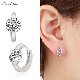 Süße 925 Sterling Silber Solitär Runde CZ Kreis Kleine Schleife Huggies Creolen Für Frauen Schmuck Kinder Baby Mädchen Aros Arete 2317O