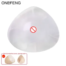 Trajes de catsuit onefeng forma triangular 150-1000 g/pc forma de silicone mulher falso peito prótese de mama artificial mamas para mastectomia