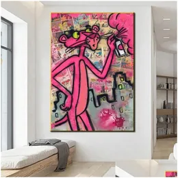 絵画itiキャンバスペインティングカラーフポスターとプリントリビングルームの寝室のホームドロップデリバリーガーデンのためのストリートウォールアート写真DHBVM