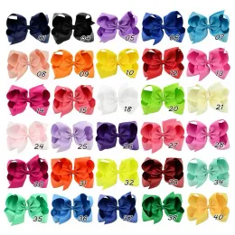 30 colors 6 Inch girl hair bows candy color barrettes Design Hairs bowknot Children Girls Clips Beautiful girl accessory Gift ZZ