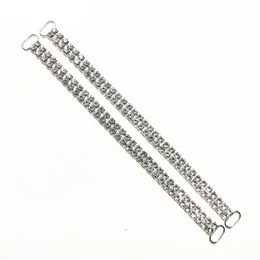 10pcs 2rows 16 5cm Big Crystal Rhinestone Bikini Connectors Buckle Buckle metal chain for swimming wear bikini decoration decors323o