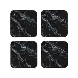 Table Mats Black And White Marble Coasters Coffee Set Of 4 Placemats Mug Tableware Decoration & Accessories Pads For Home Kitchen Bar