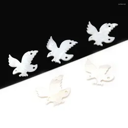 Charms Naturalny wisiorek do rzeźbienia słodkowodnej 30x34 mm Make Peace Bird DIY Naszyjnik Bransoletka Akcesoria