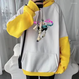 Herrtröjor anime blekmedel huva neliel tu oderschvank grafisk tryck hoodie män kvinnor kläder manga sweatshirt harajuku streetwear topps