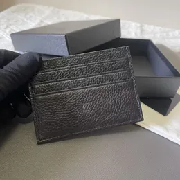Wysokiej jakości skórzane luksusowe uchwyty na karty niemieckie biznesowe męskie portfele Portfele małe torebki uchwyt kart z pudełkiem