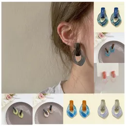 달린 귀걸이 한국 2023 도착 단순 기질 기하학적 실체 여성을위한 명확성 패션 보석 액세서리 선물