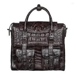 Briefcases Fashion Laptop Bags Alligator Genuine Leather Men's Briefcase Brand Real Crocodile Travel Messenger Computer Bag