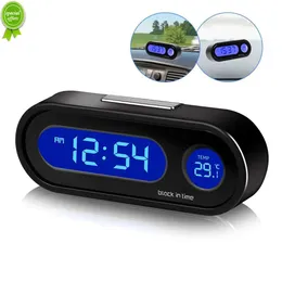 Car Digital Clock Mini Electronic Watch Automotive Dashboard Time Thermometer Automobile Luminous Clock Vehicles Accessories