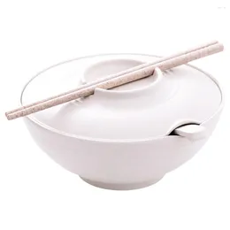 Bowls Instant Noodle Bowl Household Ramen Kitchen Noodles Soup Lid Rice Chopstick Spoon Sushi Bamboo Choptick Japanese