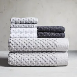 Set di asciugamani da 8 pezzi con texture morbida, argento morbido