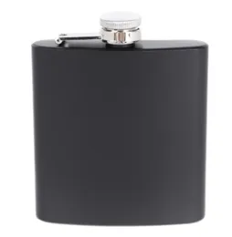 Fiaschetta portatile da 6 once in acciaio inossidabile fiaschetta nero opaco whisky vaso di vino bevitore bottiglia di alcol viaggio tour bicchieri JY17434487