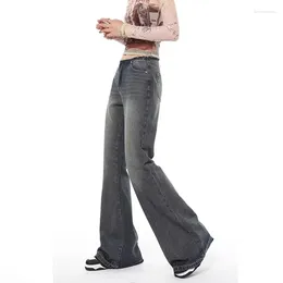 Damenjeans WCFCX STUDIO Y2K Elegante Frauen Hohe Taille Frankreich Designer Flare Hosen Weibliche Koreanische Mode Denim 2023