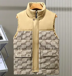 2023 Designer męska kamizelka zamek denim kamizelka kamizelka body kratka w dół bawełniany męski gilet bez rękawów