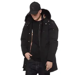 Klassische Winterjacke mit Kapuze für Herren, Mantel, lange Jacke mit Pelzkragen, Herrenbekleidung, kniedicker Parka, warme Damen-Daunenjacken für den Außenbereich