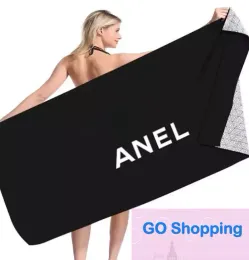 Asciugamani da bagno di design Comodi salviette portatili Asciugamano da spiaggia stampato a lettera intera 80-160 cm