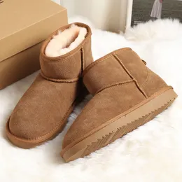 Tasman Slippers Australia Designer Boots Women Martin Snow Tasman Tazz Slippers Mini Platform Booties Winter Suede Wool Shoes Warm Australian