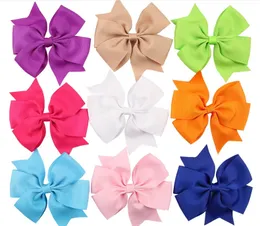 Cheerleading headwear 4 inch big Girls Ribbon Hair Bows clips tail Holder Pinwheel Accessories hair ties 100pcs HD3425 231025