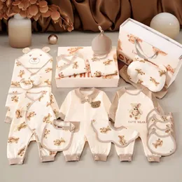 Clothing Sets born Infant Baby Boy Girl Clothes 100% Cotton Toddler Hat Doll Socks Pillow Jumpsuits Multi Pieces Mixed Gift 231026