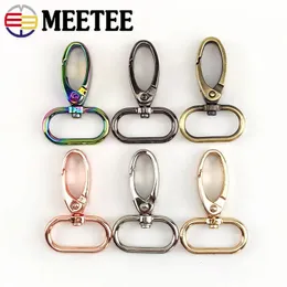 Bag Parts Accessories 50pcs Metal Strap Buckles Lobster Clasp Bag Buckles Webbing Snap Hooks Handbag Hangers DIY KeyChain Leather Part Accessories 231026