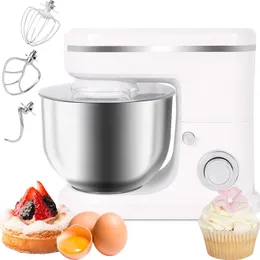 Electric Stand Mixer 700W 6-växlad matblandare med 5L rostfritt stål skålkök elektrisk mixer med degkrokpiskblock