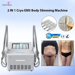 2023 Hot 4 Pads Cryotherapy Slimming Equipment EMS Cooling Plate Non-Invasive 400W Power Fat Freezing Cryotherapy Machine Body EMS Cryo Plates Slimming Device
