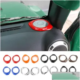 Other Interior Accessories Car A Pillar Column Horn Speaker Decorative Rings Ers Fit For Jeep Wrangler - Inerior Accessories Styling D Dh7Xo