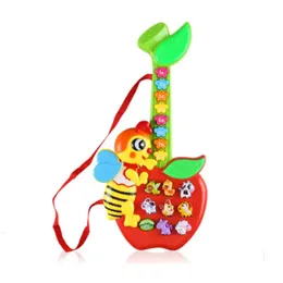 Lärande leksaker barn gitarr elektroniskt musikinstrument barn leksak gitarr multifunktion kartong djurpark utbildning baby roliga leksaker f 231026