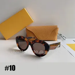 Óculos de sol da moda para presentes de Natal premium para mulheres ou homens com caixa de presente com logotipo de letra de metal dourado