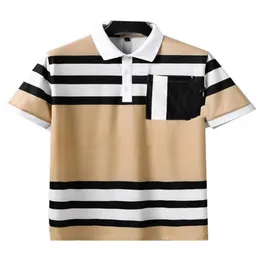 2022 Luxo Casual Mens Camiseta Polo Respirável Desgaste Designer T-shirt de Manga Curta 100% Algodão de Alta Qualidade Todo Preto e Whi237a