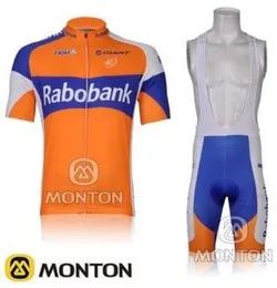 2012 Rabobank Team Orange Cycling Wear Short Sleeve Cycling Jersey Bib Short Set SizEXS4XL R0056910731