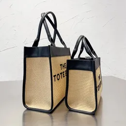 Bolso de diseñador para mujer M Totes J Tote tejido Bolso de paja de playa de verano Bolso de hombro comprador todo fósforo