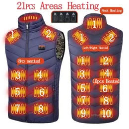 Outdoor-Jacken Hoodies 17-teilige Zonenheizung Weste Jacke USB Herren Winter elektrische heiße Taille für Jagd Wandern und warm 231026